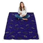 baltimore ravens solid classic purple quilt blanket best selling
