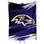 baltimore ravens wild lines purple white quilt blanket best selling