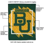 baylor bears block border green quilt blanket best selling