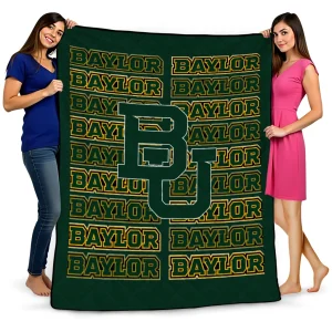 baylor bears bold red green quilt blanket best selling