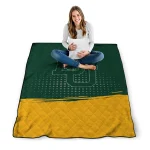 baylor bears dot illusion green quilt blanket best selling