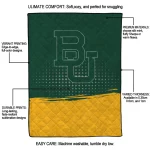 baylor bears dot illusion green quilt blanket best selling