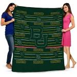 baylor bears handdrawn stripes green quilt blanket best selling