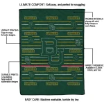baylor bears handdrawn stripes green quilt blanket best selling