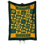 baylor bears helmet heart green quilt blanket best selling