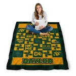 baylor bears helmet heart green quilt blanket best selling