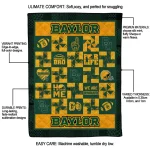 baylor bears helmet heart green quilt blanket best selling