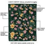 baylor bears hibiscus foliage green quilt blanket best selling