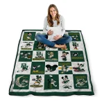 baylor bears mickey mouse motif green white quilt blanket best selling