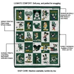 baylor bears mickey mouse motif green white quilt blanket best selling