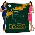 baylor bears paint trail green quilt blanket best selling