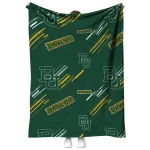 baylor bears sketch lines green quilt blanket best selling