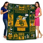 baylor bears snoopy love green quilt blanket best selling
