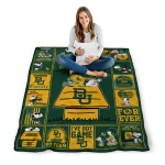 baylor bears snoopy love green quilt blanket best selling
