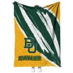 baylor bears stroke art green white quilt blanket best selling