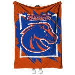 boise state broncos block border orange quilt blanket best selling