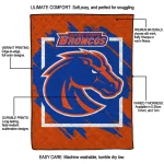 boise state broncos block border orange quilt blanket best selling