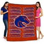 boise state broncos bold red orange quilt blanket best selling