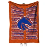 boise state broncos bold red orange quilt blanket best selling