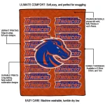 boise state broncos bold red orange quilt blanket best selling