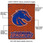 boise state broncos brick grid orange quilt blanket best selling