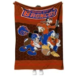 boise state broncos disney football orange quilt blanket best selling