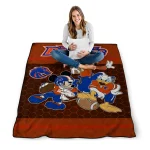boise state broncos disney football orange quilt blanket best selling