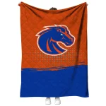 boise state broncos dot illusion orange quilt blanket best selling