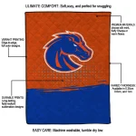 boise state broncos dot illusion orange quilt blanket best selling