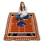 boise state broncos mickey player orange quilt blanket best selling