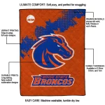 boise state broncos paint trail orange quilt blanket best selling