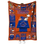 boise state broncos snoopy love orange quilt blanket best selling