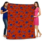 boise state broncos solid classic orange quilt blanket best selling