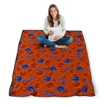 boise state broncos solid classic orange quilt blanket best selling