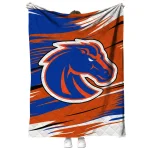 boise state broncos wild lines orange white quilt blanket best selling
