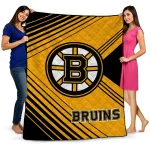 boston bruins arrow layers gold quilt blanket best selling