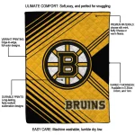 boston bruins arrow layers gold quilt blanket best selling