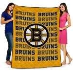 boston bruins bold red gold quilt blanket best selling