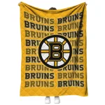 boston bruins bold red gold quilt blanket best selling