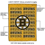 boston bruins bold red gold quilt blanket best selling