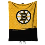 boston bruins dot illusion gold quilt blanket best selling