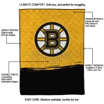 boston bruins dot illusion gold quilt blanket best selling