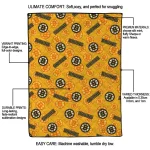 boston bruins solid classic gold quilt blanket best selling