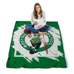 boston celtics block border green quilt blanket best selling