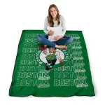 boston celtics bold red green quilt blanket best selling