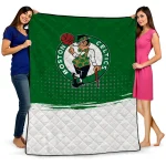 boston celtics dot illusion green quilt blanket best selling