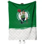boston celtics dot illusion green quilt blanket best selling