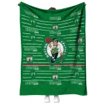 boston celtics handdrawn stripes green quilt blanket best selling