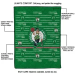 boston celtics handdrawn stripes green quilt blanket best selling