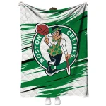 boston celtics wild lines green white quilt blanket best selling
